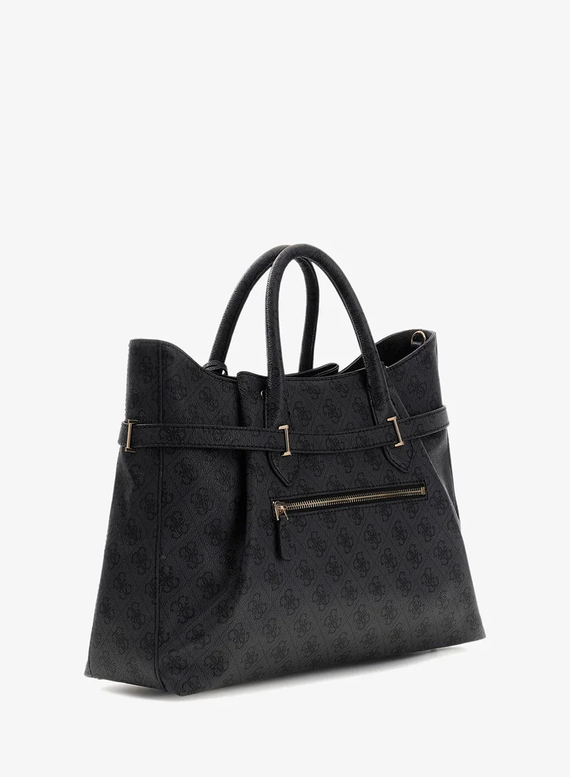 GUESS Yesba Logo Detail Satchel Bag